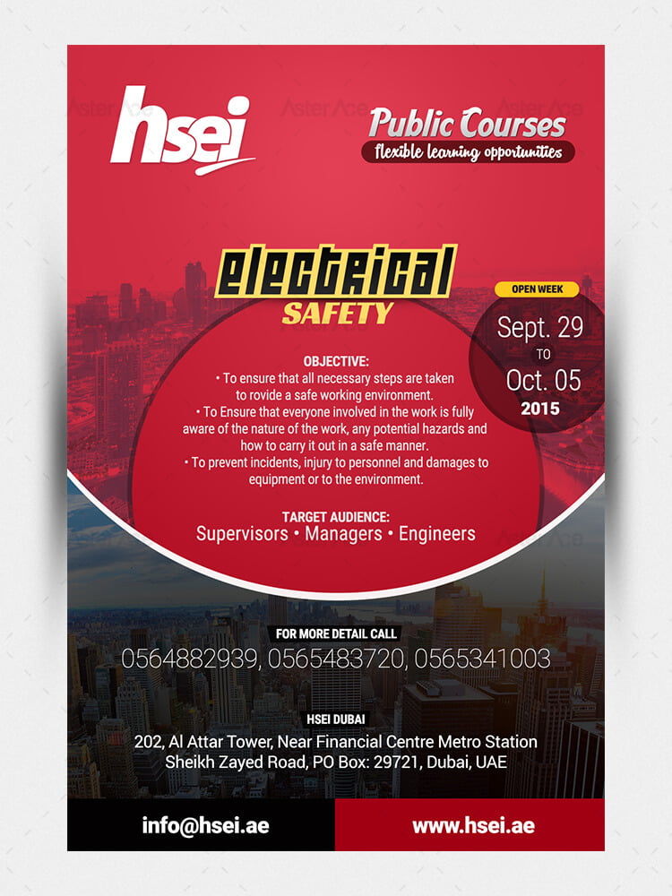 Dubai HSEI Electrical Safety Flyer