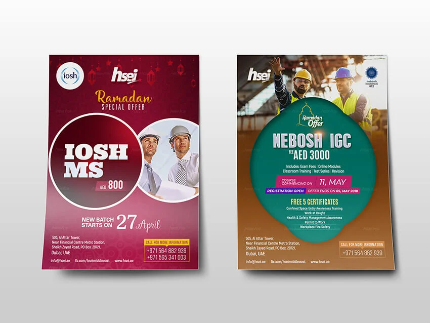 HSEI NEBOSH IOSH Industrial Course Training Flyer