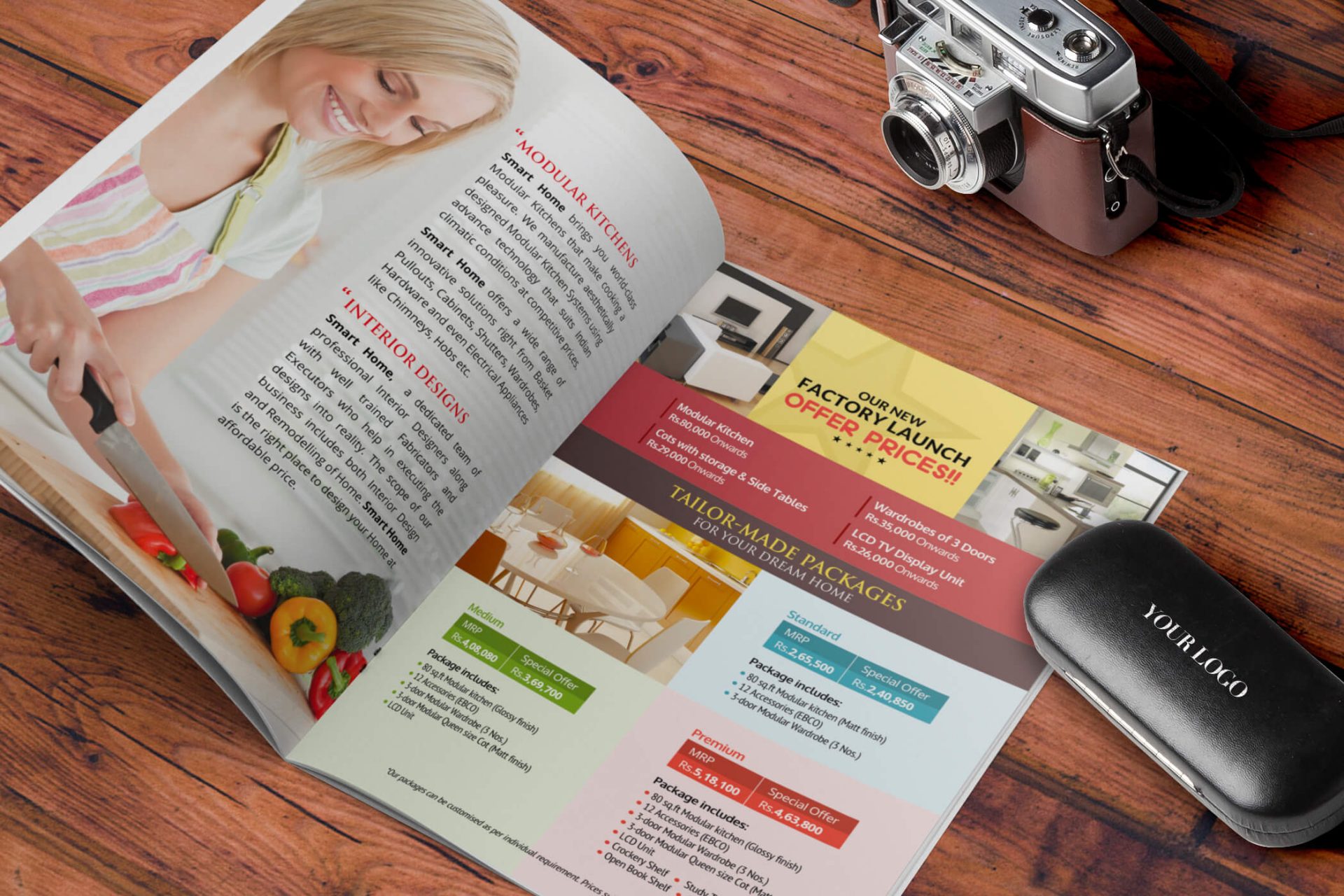Smart Homes Interior and Kitchen Design Brochure Design
