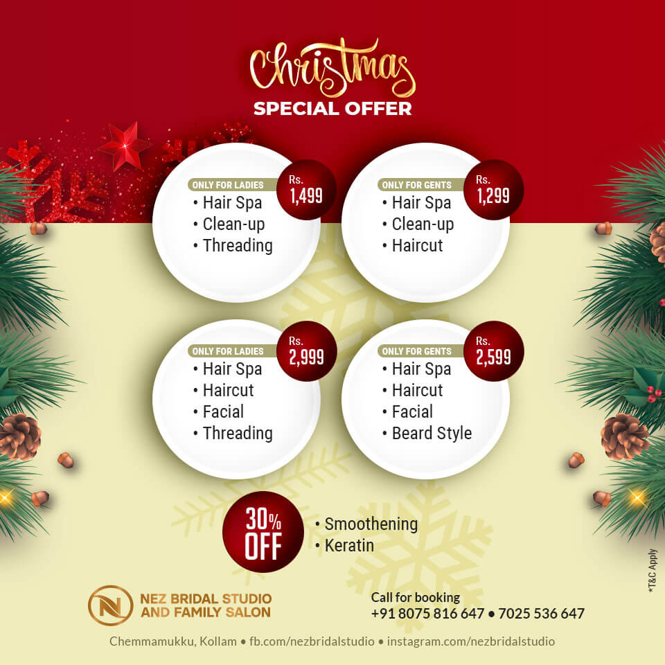 Christmas Special Offer in NEZ Bridal Makeup