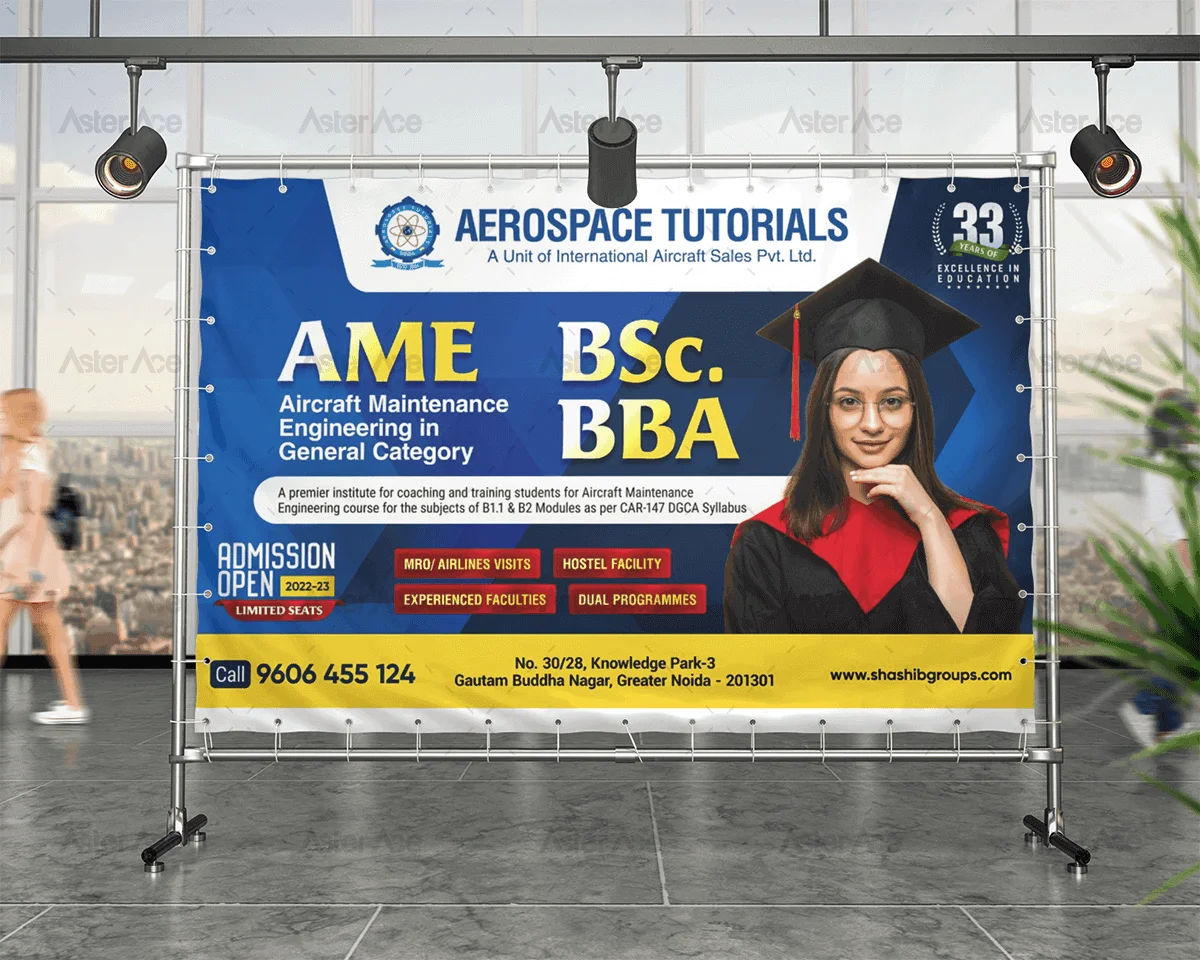 Aerospace Print Design for Promotion of Aviation Company